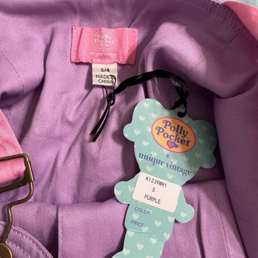 Polly Pocket Mini Dress S Pastel Purple Mint Y2K Revival 90s Nostalgia - Picture 3 of 10